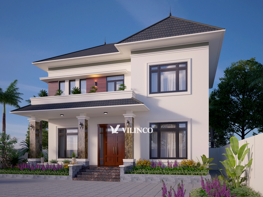 Thiết kế Biệt thự hai tầng đẹp - BT Cô Luyến